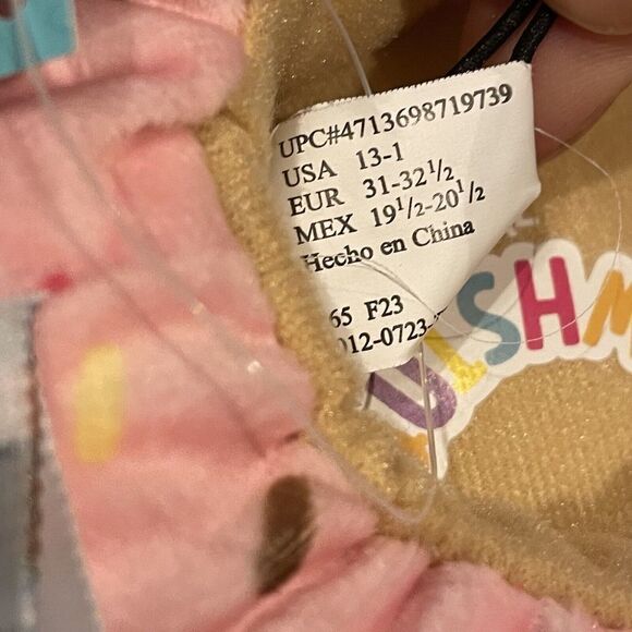 Squishmallow Slippers Girls Pink Dabria Donut Doughnut Plush Size 13-1 NEW - Picture 10 of 10